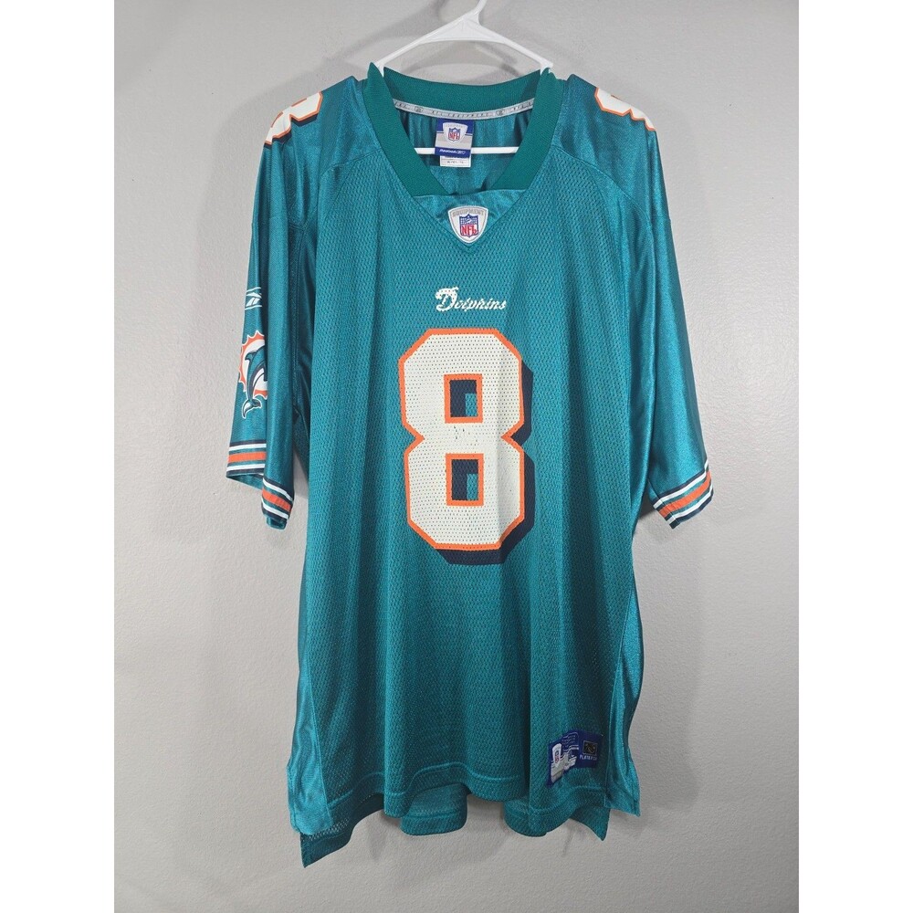 Reebok Miami Dolphins Daunte Culpepper #8 NFL Jersey Men's XL Onfield Vintage